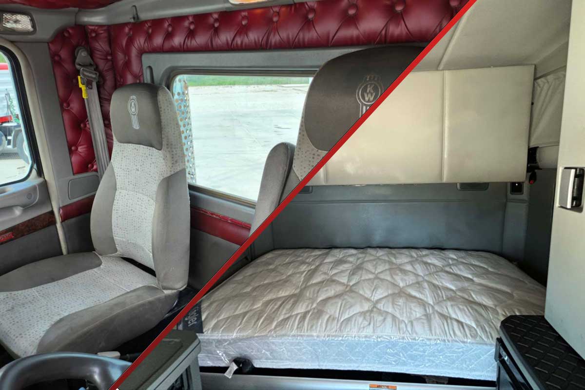 day cab vs sleeper cab semi-truck interior