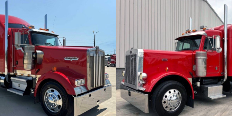 Kenworth and Peterbilt trucks, head to head